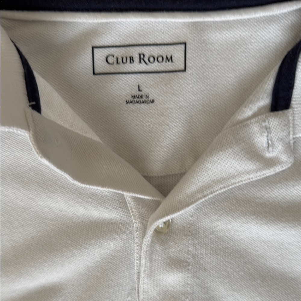 Club Room White Polo Shirt - Picture 2 of 2